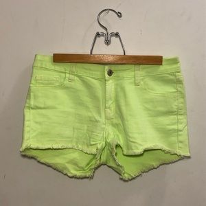 nameless Neon Green Jean Shorts: Size 26